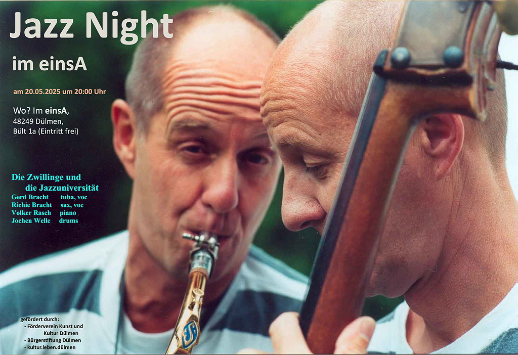 Veranstaltungsplakat Mai 2025